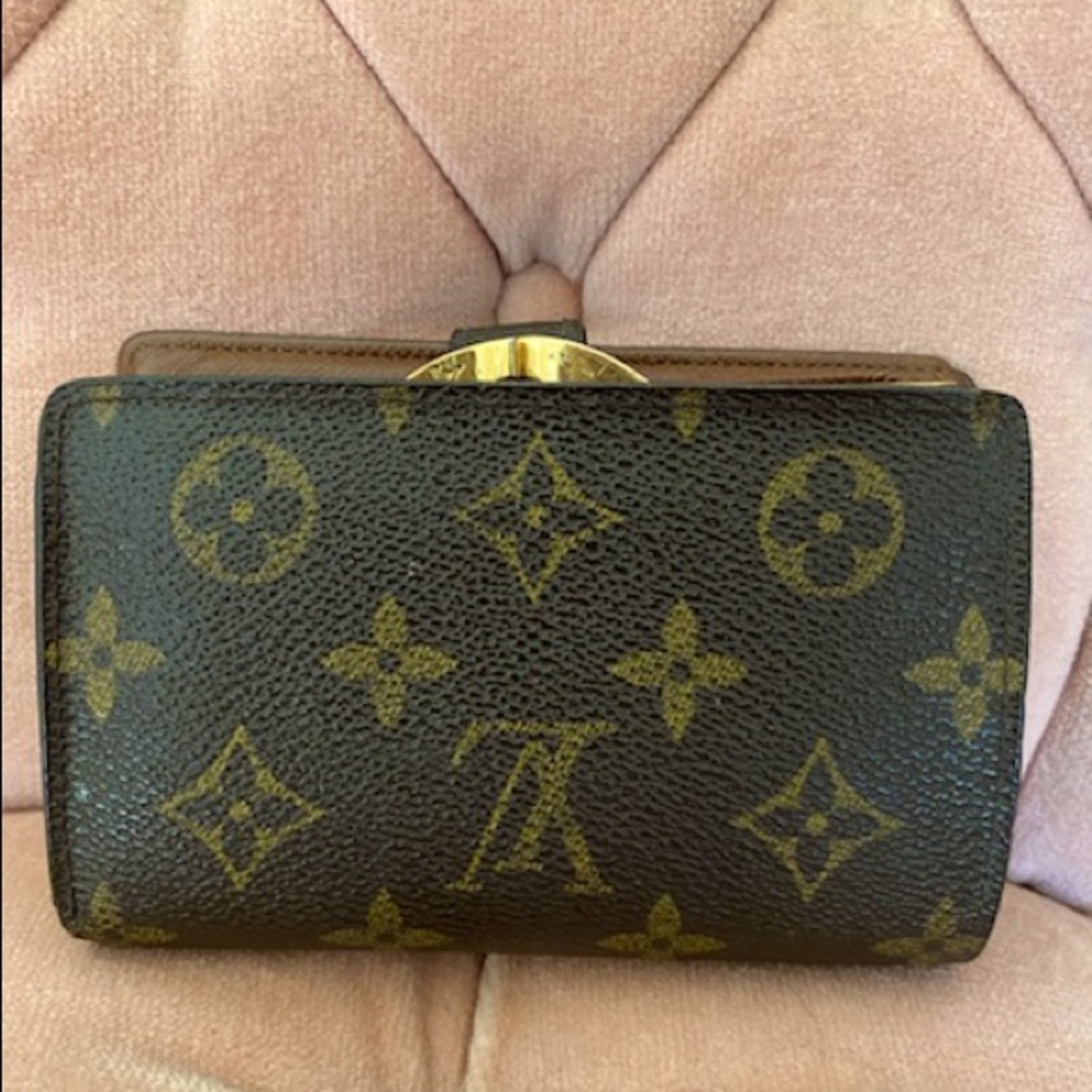 Louis Vuitton brown monogram compact wallet